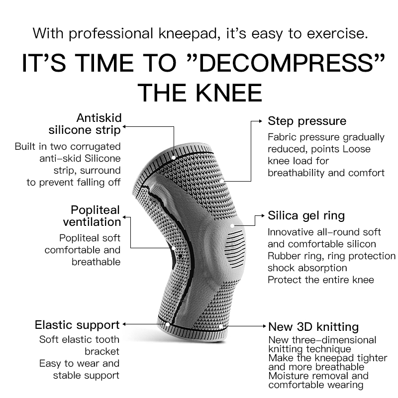  Elastic Silicone Knee Brace N - Running Gear Usa review and price