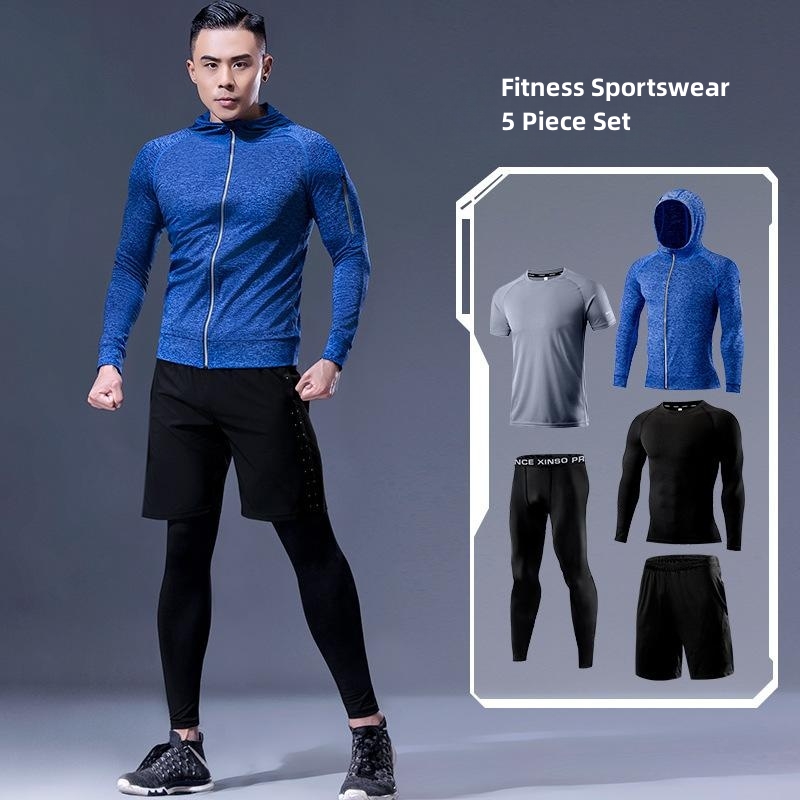 5-Piece Men's Fitness Clothes  - Running Gear Autumn review and price