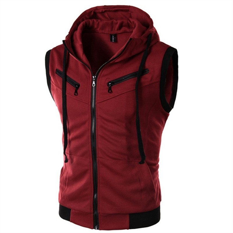 New Men's Hooded Sleeveless Ve - Reflective Running Jacket review and price