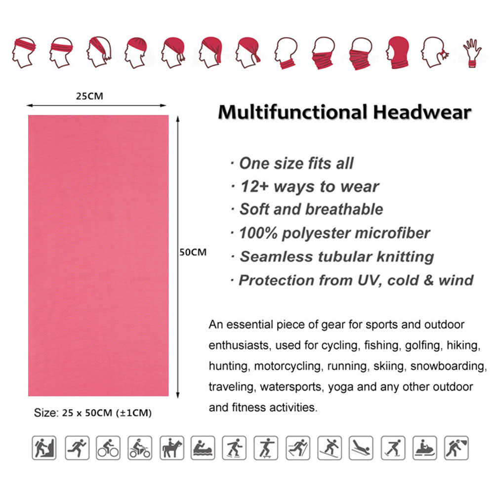 Pink Seamless Outdoor Bandana  - Running Gear Autumn review and price