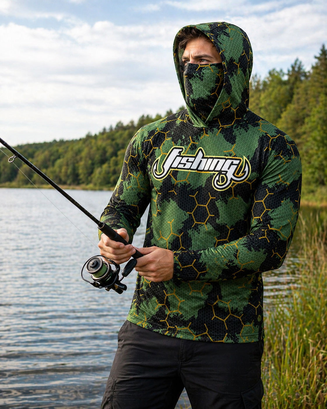 Fishing Hood Riding Tops Wear  - Running Gear Usa review and price