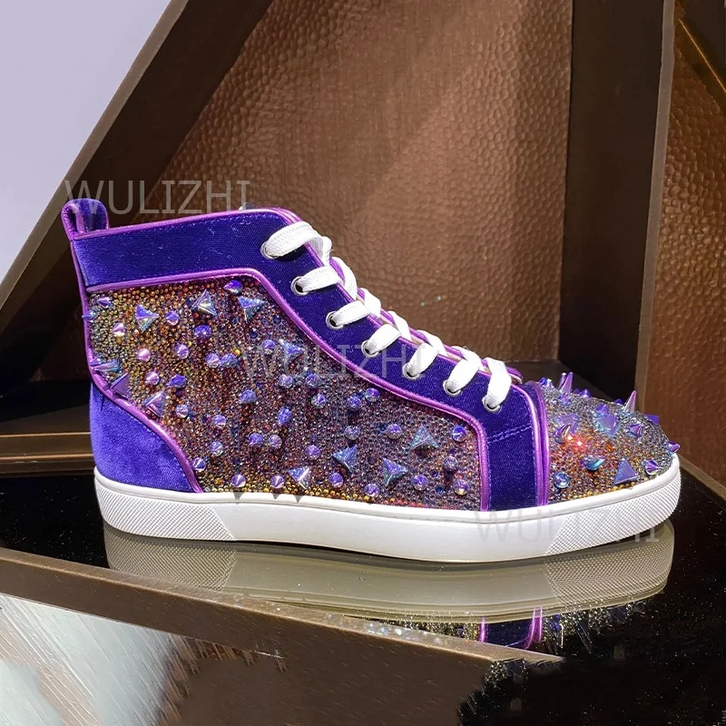 Dark Purple Crystal Rivet Men  - Running Z review and price